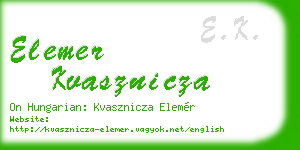 elemer kvasznicza business card